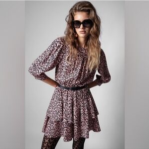 ***Zadig and Voltaire Rooka skeleton dress in rose***